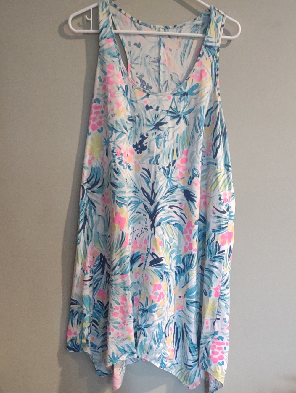 Lilly‎ Pulitzer Melle Trapeze Tank  Women's Large Pima Cotton Dress